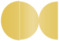 Gold Round Gate Fold Invitation Style D (5 3/4 Diameter)