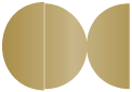 Antique Gold Round Gate Fold Invitation Style D (5 3/4 Diameter)