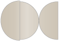 Sand Round Gate Fold Invitation Style D (5 3/4 Diameter) - 10/Pk