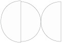 Crystal Round Gate Fold Invitation Style D (5 3/4 Diameter) - 10/Pk