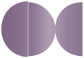 Metallic Purple Round Gate Fold Invitation Style D (5 3/4 Diameter) - 10/Pk