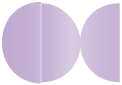 Violet Round Gate Fold Invitation Style D (5 3/4 Diameter) - 10/Pk