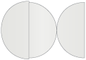 Silver Round Gate Fold Invitation Style D (5 3/4 Diameter)
