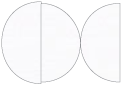 Linen Solar White Round Gate Fold Invitation Style D (5 3/4 Diameter) - 10/Pk