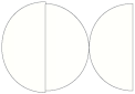White Pearl Round Gate Fold Invitation Style D (5 3/4 Diameter) - 10/Pk