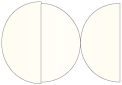 Natural White Pearl Round Gate Fold Invitation Style D (5 3/4 Diameter)