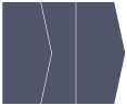 Navy Gate Fold Invitation Style E (5 1/8 x 7 1/8)