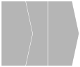 Pewter Gate Fold Invitation Style E (5 1/8 x 7 1/8)