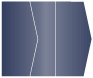Blue Satin Gate Fold Invitation Style E (5 1/8 x 7 1/8) 10/Pk