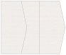 Linen Natural White Gate Fold Invitation Style E (5 1/8 x 7 1/8) 10/Pk