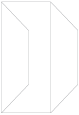 Crest Solar White Gate Fold Invitation Style F (3 7/8 x 9) - 10/Pk