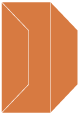 Papaya Gate Fold Invitation Style F (3 7/8 x 9) - 10/Pk