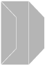 Pewter Gate Fold Invitation Style F (3 7/8 x 9) 10/Pk