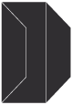 Black Gate Fold Invitation Style F (3 7/8 x 9)