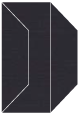 Linen Black Gate Fold Invitation Style F (3 7/8 x 9)