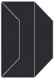 Linen Black Gate Fold Invitation Style F (3 7/8 x 9) - 10/Pk