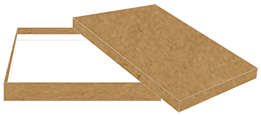 Natural Kraft Booklet 6 x 9 Invitation Box 1 Inch Deep