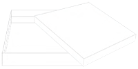 Crest Solar White 7 x 7 Square Invitation Box 1 Inch Deep