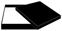 Matte Black 7 x 7 Square Invitation Box 1 Inch Deep