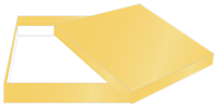 Metallic Gold 7 x 7 Square Invitation Box 1 Inch Deep