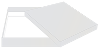 Metallic Silver 7 x 7 Square Invitation Box 1 Inch Deep