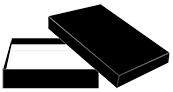 Matte Black A2 Invitation Box 1 Inch Deep