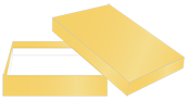 Metallic Gold A2 Invitation Box 1 Inch Deep