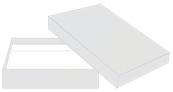 Metallic Silver A2 Invitation Box 1 Inch Deep