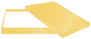 Gold 6 x 9 Box Invitation 1 Inch Deep - 25/pk