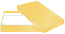 Gold A6 Box Invitation 1 Inch Deep - 25/pk