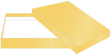 Gold A7 Box Invitation 1 Inch Deep - 25/pk