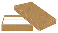 Natural Kraft 4 Bar Box Invitation 1 Inch Deep - 25/pk