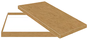 Natural Kraft Letter Box - 8 <small>5/8</small> x 11 <small>5/8</small> x 1 Inch Deep