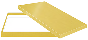 Metallic Gold Letter Box - 8 <small>5/8</small> x 11 <small>5/8</small> x 1 Inch Deep