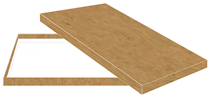 Natural Kraft Letter Box - 8 <small>5/8</small> x 11 <small>5/8</small> x 5/8 Inch Deep