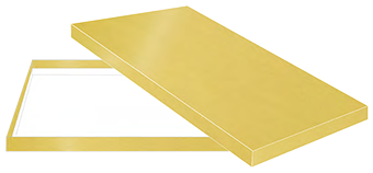 Gold Letter Box - 8 5/8 x 11 5/8 x 5/8 Inch Deep