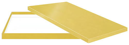 Metallic Gold Tabloid Box - 11 <small>1/4</small> x 17 <small>1/4</small> x <small>7/8</small> Inch Deep