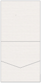 Linen Natural White Pocket Invitation Style A1 (5 3/4 x 5 3/4)