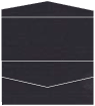 Linen Black Pocket Invitation Style A4 (4 x 9)10/Pk