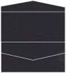 Linen Black Pocket Invitation Style A4 (4 x 9) 10/Pk