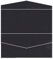 Linen Black Pocket Invitation Style A4 (4 x 9)