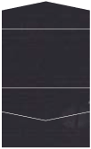 Linen Black Pocket Invitation Style A5 (5 3/4 x 8 3/4) 10/Pk
