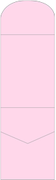 Pink Feather Pocket Invitation Style A6 (5 1/4 x 7 1/4) 10/Pk