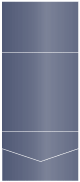 Blue Satin Pocket Invitation Style A7 (7 1/4 x 7 1/4) 10/Pk