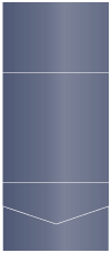 Blue Satin Pocket Invitation Style A7 (7 1/4 x 7 1/4)