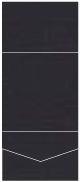 Linen Black Pocket Invitation Style A7 (7 1/4 x 7 1/4)10/Pk