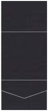 Linen Black Pocket Invitation Style A7 (7 1/4 x 7 1/4) 10/Pk