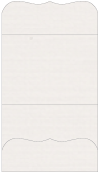 Linen Natural White Pocket Invitation Style A9 (5 1/4 x 7 1/4)
