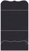 Linen Black Pocket Invitation Style A9 (5 1/4 x 7 1/4)