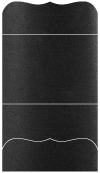 Black Silk Pocket Invitation Style A9 (5 1/4 x 7 1/4) - 10/Pk